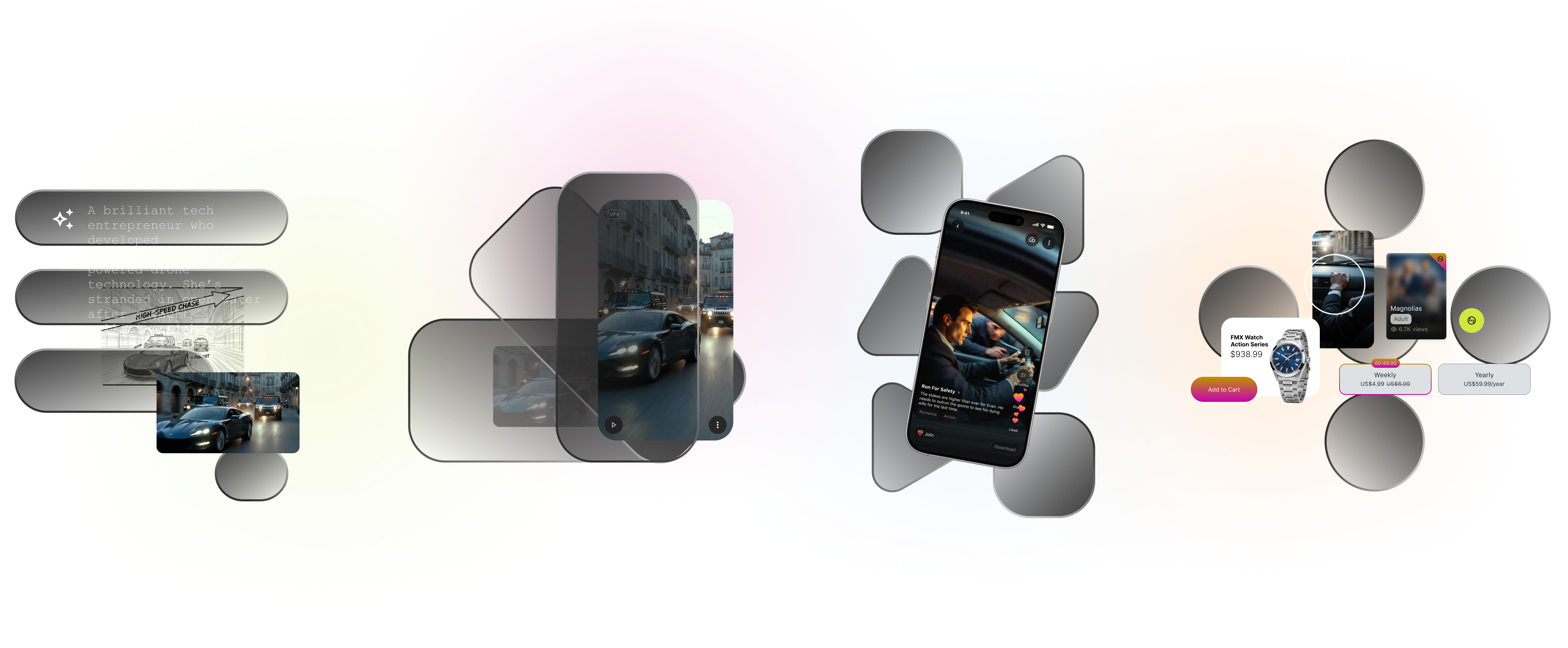 Mobile phone screenshots